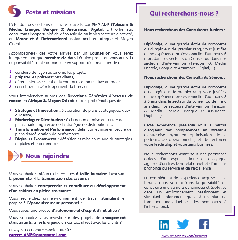AME POSTE ET MISSIONS