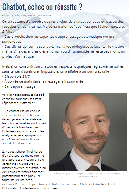 Chatbot échec ou réussite 