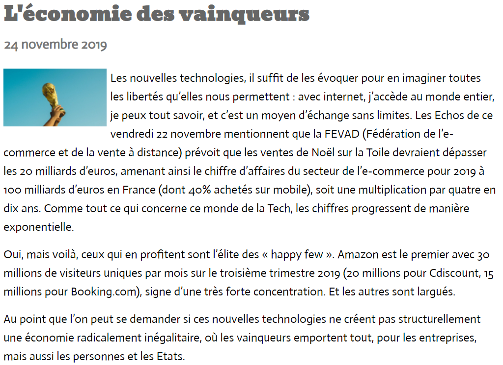 Zone Franche blog de Gilles Martin L économie des vainqueurs