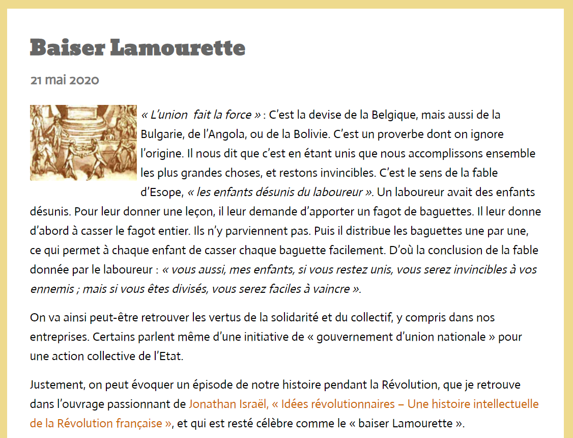 article GM baiser lamourette