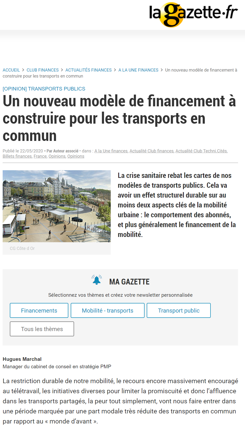 article hugues gazette
