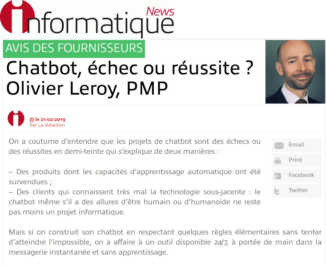 article informatique news