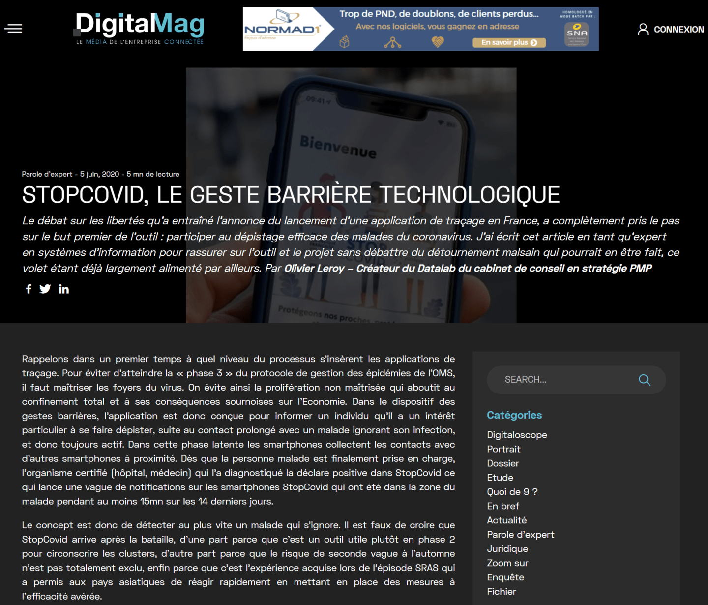article olivier digital mag